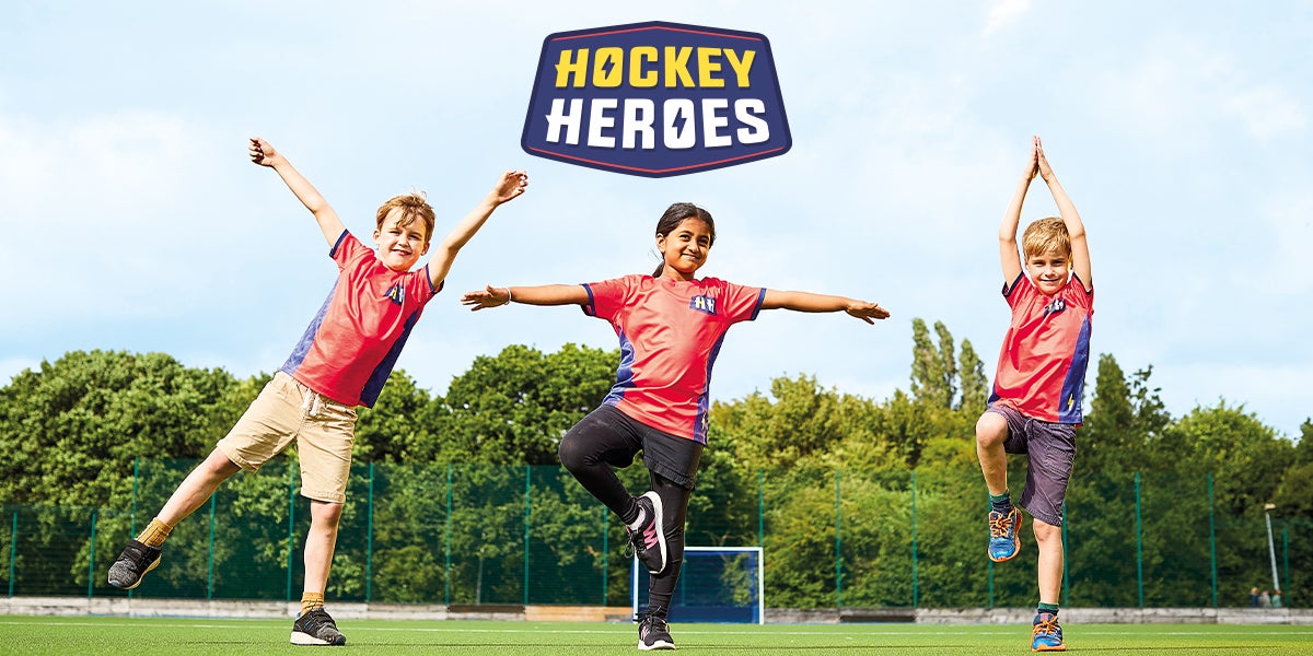 Hockey Heroes - Children show off super hero poses 